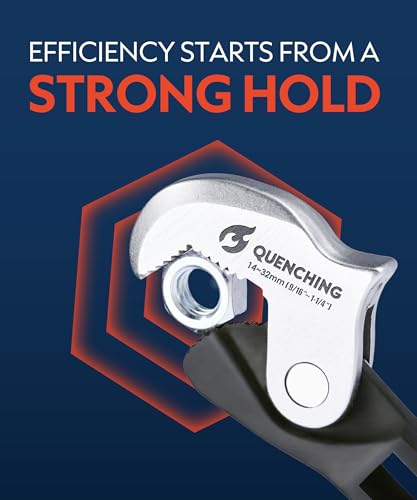QUENCHING Self-Adjusting Crowfoot Wrench Set – 2-Piece Kit Fits 3/8", 1/2" Drives, Covers 8–32mm, Replaces Multiple Fixed-Size Wrenches - size: 2-Piece Set