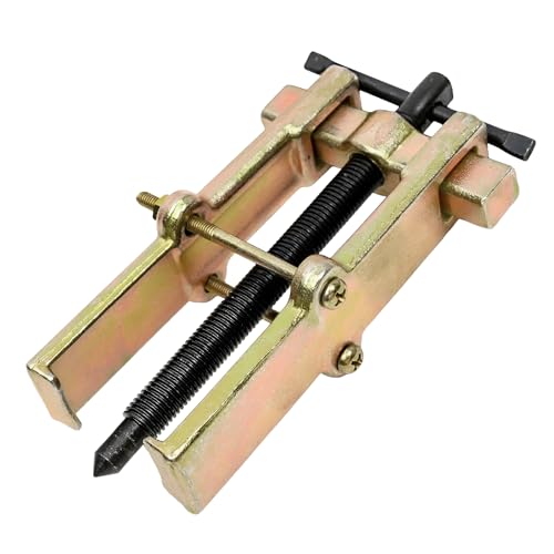 4" 2-Jaw Gear Puller, Adjustable Carbon Steel Flywheel Remover Bearing Gear Puller, Two Claws Separate Lifting Device Pump Removal Tool for Bearings Pulleys Flywheels - color: Black & Yellow