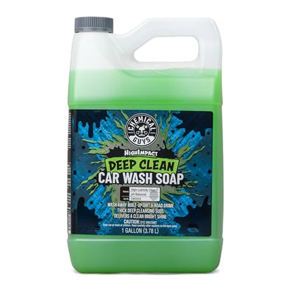 Chemical Guys, High Impact Deep Cleaning Car Wash Soap, High Suds, 1 Gallon | High-lubricity suds lift dirt and grime from paint, wheels and exterior, gentle in cannons or buckets, bubble gum scent - size: 128 Fl Oz (Pack of 1)