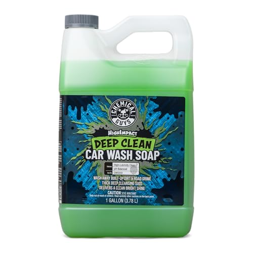 Chemical Guys, High Impact Deep Cleaning Car Wash Soap, High Suds, 1 Gallon | High-lubricity suds lift dirt and grime from paint, wheels and exterior, gentle in cannons or buckets, bubble gum scent - size: 128 Fl Oz (Pack of 1)