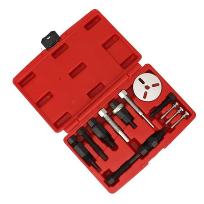 13PCS AC Hub Puller Kit AC Hub Installer Service Tool Set with 2 & 3 Hole Puller Plates Con Removal and Installation Kit with Storage Case for Automotive Repair