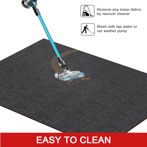 Golener Oil Spill Mat - 64"x32" Garage Floor Mat for Under Car, 1/4" Thick, Rubber Floor Mat, Absorbent Oil Mat, Protect Floor from Spills & Stains, Waterproof, Reusable, Washable, Durable, Heavy Duty - size: 64" x 32"
