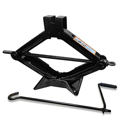 Scissor Car Jack, Scissor Jack with a Maximum Capacity of 2.0 Tons, Heavy Lifting Jack, Used for/SUV/MPV tire Repair and Replacement Tools, with Crank Handle (Hand Crank-2.0 tons) - size: Hand crank-2.0 tons