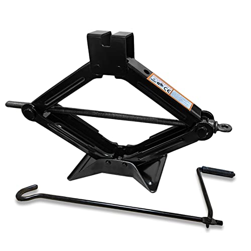 Scissor Car Jack, Scissor Jack with a Maximum Capacity of 2.0 Tons, Heavy Lifting Jack, Used for/SUV/MPV tire Repair and Replacement Tools, with Crank Handle (Hand Crank-2.0 tons) - size: Hand crank-2.0 tons