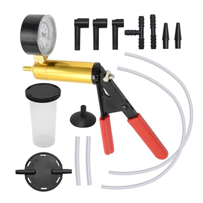 2 in 1 Brake Bleeder Kit with Hand Held Vacuum Pressure Pump, Replacement for Cars, Motorcycles, Trucks, Pickups Vehicles