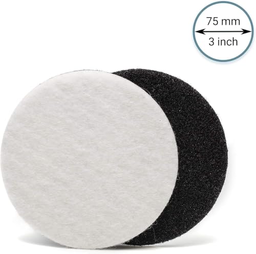 GLASS POLISH PRO Rayon Felt Polishing Pads 3” (75mm) - Pack of 5 | For Cerium Oxide Glass Polishing, Scratch Removal, Plastic & Headlight Restoration, Metal Polishing & Clear Coat Finishing - style: 3" (5 Pads)