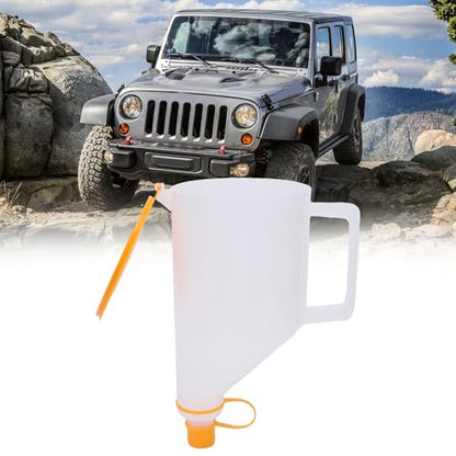 ciciglow 15pcs Engine Oil Funnel Kit, 1.5 Quart No Spill Funnel with 14 Adapters, Automotive Oil Set for Multiple Vehicle Styles, Easy Fill, Transparent Monitoring