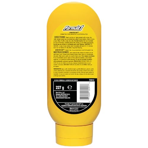 Formula 1 Scratch Out Paste - Car Scratch Remover and Polishing Compound for Moderate Scratches and Surface Correction (8 oz.) - size: 8 Fl Oz (Pack of 1), style: Paste