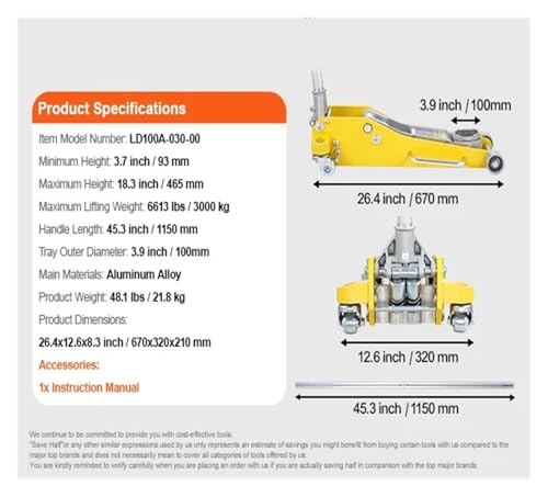 3T/2T Floor Aluminum Hydraulic Racing Floor Jack Hydraulic Car Jack with Dual Piston Lift Pump for Auto Repaire Duty Trolley Jack,3T Aluminum - color: 3t Aluminum