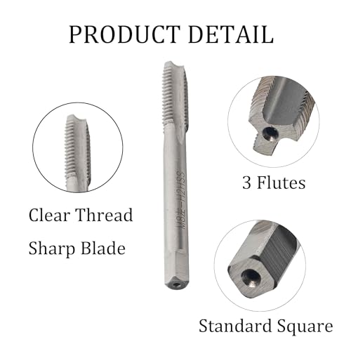 M8 x 1.25 Left Hand Metric Tap and Die Set, High Speed Steel Threading Kit for Reverse Thread Repair and Machining - size: M8 x 1.25