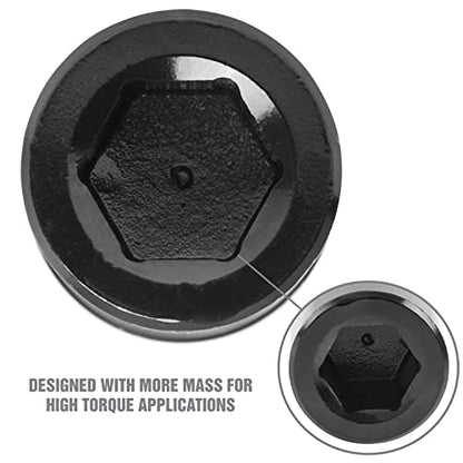 OEMTOOLS 25300 22mm Crank Bolt Socket, Heavy Duty Harmonic Balancer Socket For Stubborn Bolts, 22mm Impact Socket 1/2 Drive Crank Bolt Removal Tool - style: 22 millimeter