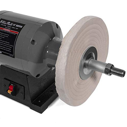 XtremepowerUS Dual Buffer Benchtop Buffer Grinder Polisher Buff Polishing Grinder Machine for Metal, Jade, Jewelry, Knife, Wood (10" Buffer Grinder) - size: 10" Buffer Grinder