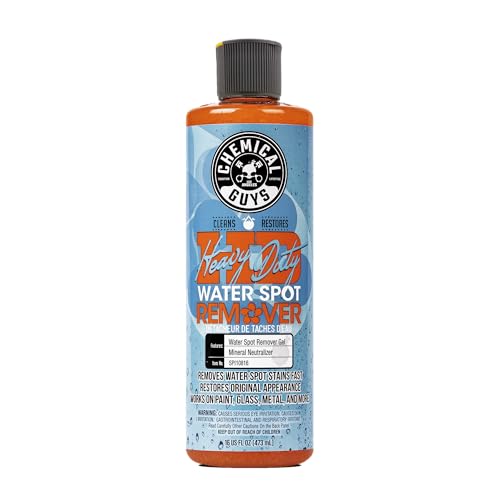 Chemical Guys, Heavy Duty Water Spot Remover Gel for Glass & Paint, 16 oz | Thick gel clings to glass and panels to tackle hard water stains and mineral marks, prepping for wax or ceramic - size: 16 Fl Oz (Pack of 1)