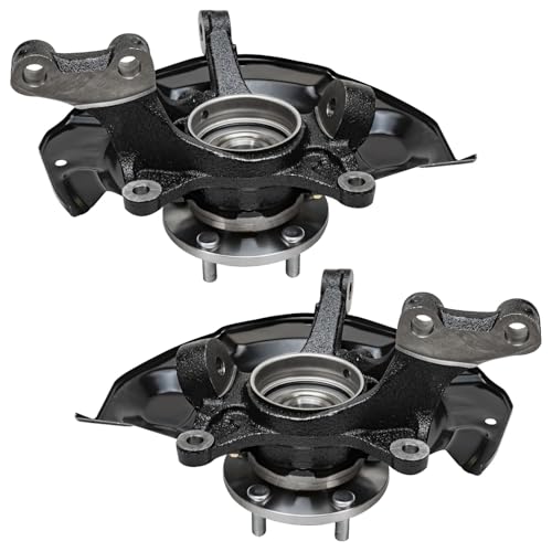 Detroit Axle - FWD Steering Knuckles Kit for 04-06 Lexus RX330, 07-09 RX350, 06-08 RX400h, 06-07 Toyota Highlander, 2 Front Steering Knuckles & Wheel Bearing Hubs 2 Rear Wheel Bearing Hubs Replacement - size: 4UW48628/Kit