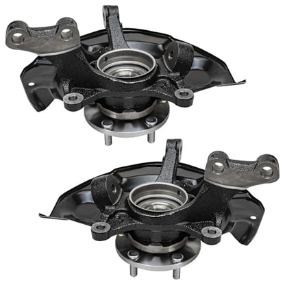 Detroit Axle - FWD Steering Knuckles Kit for 04-06 Lexus RX330, 07-09 RX350, 06-08 RX400h, 06-07 Toyota Highlander, 2 Front Steering Knuckles & Wheel Bearing Hubs 2 Rear Wheel Bearing Hubs Replacement - size: 4UW48628/Kit