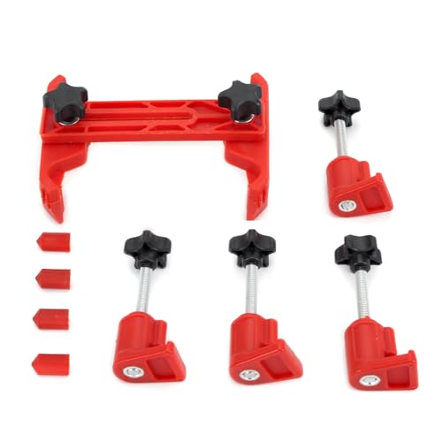 MOCA Car Dual Camshaft Clamp, 9 PCS Automobile Cam Engine Timing Sprocket Gear Locking Tool Kit, Camshaft Engine Timing Sprocket Gear Locking Tool Set, Cam Lock Tool Camshaft Sprocket Clamp Kit (Red)