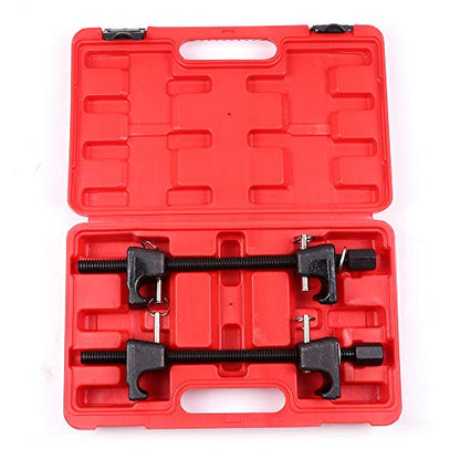 2pc Macpherson Strut Spring Compressor Tool Set with 10.5" Range, Heavy Duty Coil Spring Compressor Tools with 1/2" Square Drive, 13/16" Hex Strut Compressors for Car Truck - Black
