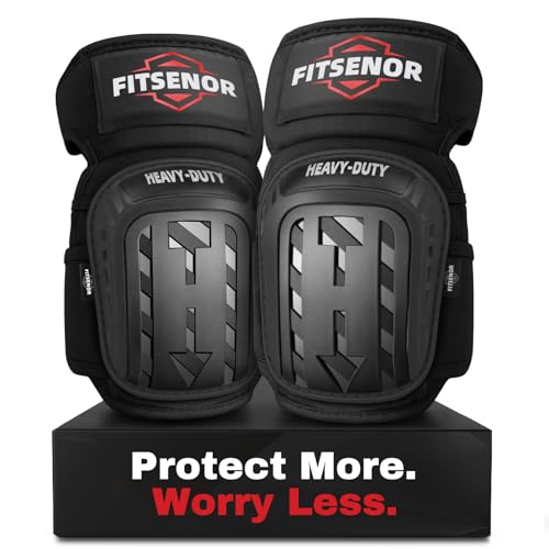 Gel Knee Pads Construction, Safety Heavy Knee Pads for Work, Roofing, Gardening, Cleaning, Laminate Flooring Tools, Construction Accessories Men, Black - color: Black