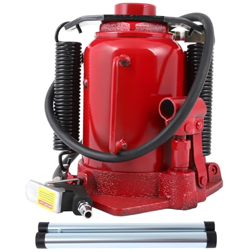 SCITOO 30 Ton 66000 Lbs Pneumatic Air Hydraulic Bottle Jack with Hand Pump | 66000 Lbs Capacity, for Heavy Duty Auto Truck Travel Trailer Repair Lift Ideal for Car, Pickup, SUV, Industrial Engineering