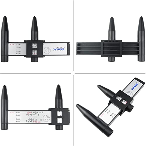 WHEEL CONNECT PCD Gauge，Wheel/Rim Bolt Pattern Measuring Tool, PCD Ruler, Sliding Caliper for 4 5 6 8 Holes - color: Style-A