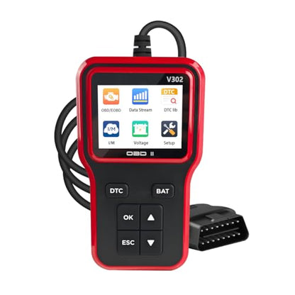 Car OBD2 Scanner Diagnostic Tool, Professional Auto OBD II Check Engine Fault Code Reader with Reset, Vehicles Live Data Scan Tester, Universal for SUV, Sedan, Truck
