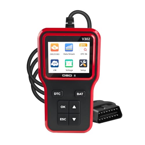 Car OBD2 Scanner Diagnostic Tool, Professional Auto OBD II Check Engine Fault Code Reader with Reset, Vehicles Live Data Scan Tester, Universal for SUV, Sedan, Truck