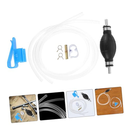 1set Manual Hand Siphon Pump for Gas and Oil Use Fuel Transfer Hose Kit for Cars Boats and Motorcycles Prevents Backflow and Ensures Smooth Extraction
