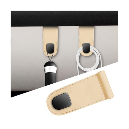 Mandark Car Co-Pilot Glovebox Hooks, Anti-Scratch Auto Co-Pilot Glove Box Hanger, Vehicle Interior Storage Organizer for Handbags Purses Coats, Universal for RV, SUV, Truck (Beige/Single Hooks) - color: Beige-1