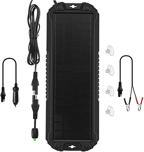 Sunway Solar Solar Panel Car Battery Trickle Charger & Maintainer 5W 12V Solar Power Charger kit Waterproof for Car Automotive RV Marine Boat Truck Motorcycle Trailer Tractor Powersports Snowmobiles - size: 5W