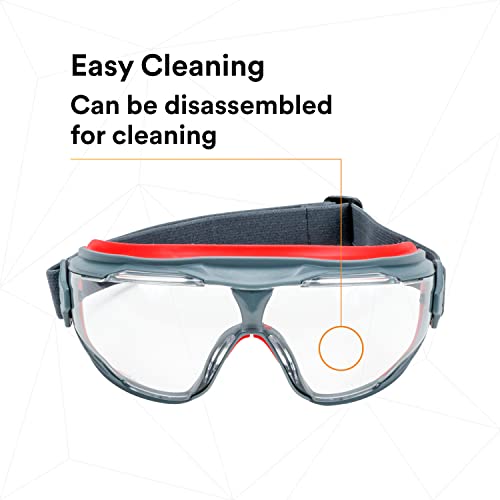 3M GoggleGear 500 Series GG501SGAF, Clear, Scotchgard Anti-fog Lens, 1 Pair