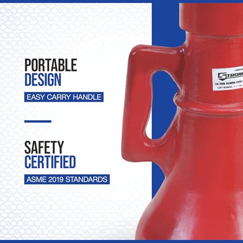 Strongway 15-Ton Screw Jack | Controlled screw lifting, Equipment positioning, Maintenance and repair use, Compact shop setup, Durable construction