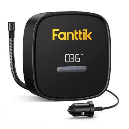 Fanttik X9 SE Portable Tire Inflator, Air Compressor with 9.8ft Power Cord | 52s Fast Inflate, Compact&Lightweight, 12V DC, Auto Stop, Accuinflate technology, Pressure Gauge, 3 Units for Car, Motorcycle