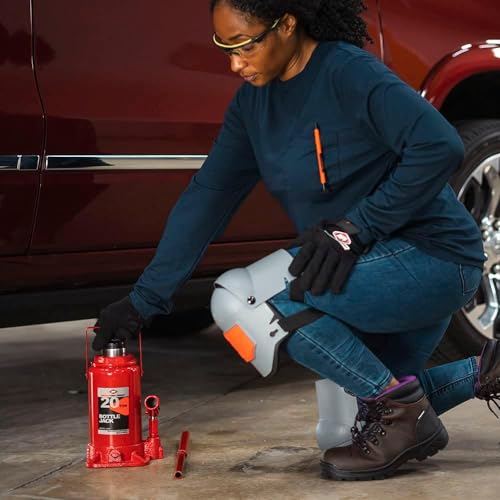 AFF Heavy Duty 20 Ton Bottle Jack, Manual, Machine Hardened Steel Saddles, Centered Pumps and Rams, 3520 - size: 20 Ton Capacity, style: Heavy Duty
