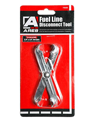 ARES 70024-3/8-Inch and 5/16-Inch Scissor Fuel Line Disconnect Tool - Easy Separation of Quick Disconnect Style Fittings - Use on Fuel, Heater, and A/C Line Service on Many Late Model Vehicles