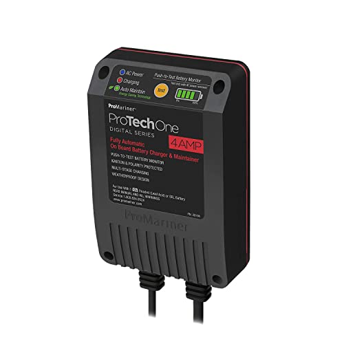 ProMariner 25104 ProTechOne Digital Series 4 Amp Fully Automatic On-board Battery Charger and Maintainer AC Corded Model - style: 4 Amp Corded Model