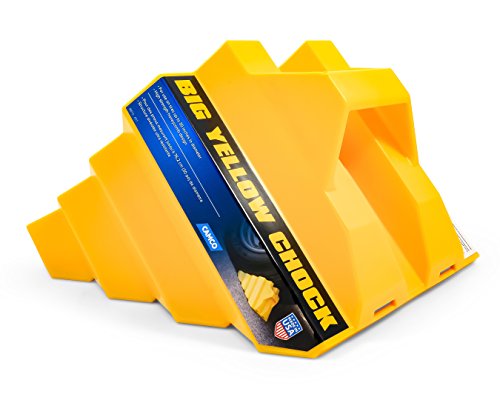 Camco X-Large Big Yellow Chock - Heavy Duty Trailer Wheel Chock Features Honeycomb Design for Extra Strength and Durability So You Can Re-Hitch in Confidence - Use w/Tires up to 30-inches - 44419 - size: Extra Large