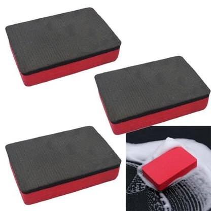 Car Clay Bar Kit 3 Pack Sponge Block Eraser for Removing Embedded Dirt Contaminants Smooth Paint Finish Glass Cleaning Clay Auto Detailing Accessories