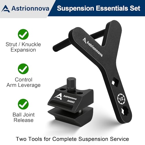 Suspension Tool Set, Strut Spreader Tool & Lower Control Arm Prying Tool, Ball Joint Removal Tool Kit for FWD, Import & Domestic Vehicles, Heavy Duty Steel for Safe, Fast Suspension Repair - size: Suspension Tool Set