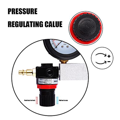 Engine Compression Tester Automotive, Cylinder Leak Down Tester Kit, Multi-Function for Gasoline Engines, Pressure Check & Leakage Rate Test for Cars, Trucks, Motorcycles