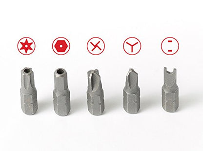 ARES 70009-33-Piece Security Bit Set with Magnetic Extension Bit Holder - Includes Tamper Resistant, SAE Hex, Metric Hex and Star Bits – Anti Tamper Bit Set Features Torq, Spanner, and Triwing Bits - size: 33-Piece Security Bit Set