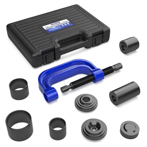 CARVALAX 10-Piece Ball Joint Press Kit | Ball Joint Removal Tool Kit w/Universal Adapters and Sockets for Most 2WD/4WD Cars, Trucks and SUVs - size: 10PC