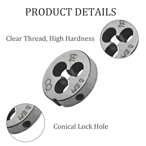 M3.5 x 0.6 Left Hand Metric Tap and Die Set, High Speed Steel Threading Kit for Reverse Thread Repair and Machining - size: M3.5 x 0.6