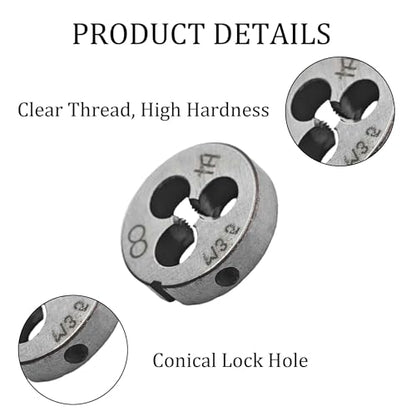 M3.5 x 0.6 Left Hand Metric Tap and Die Set, High Speed Steel Threading Kit for Reverse Thread Repair and Machining - size: M3.5 x 0.6