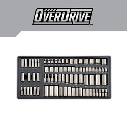 CRAFTSMAN OVERDRIVE 284-Piece Gunmetal Chrome Mechanics Tool Set, Standard SAE/Metric Socket Set, with Hard Case (CMMT99284)