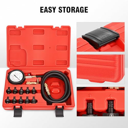 DNA Motoring Engine Oil Pressure Testing Diagnostic Tool Kit Dual Scale Gauge with Adapters for Cars, Trucks, Tractors, TOOLS-00339 - style: Engine Oil Pressure Testing