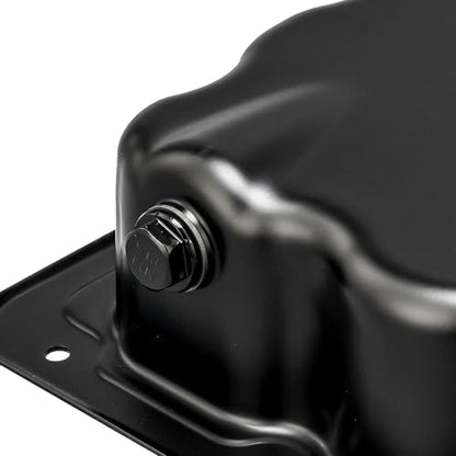 KAX FP64A Engine oil pan with Drain Plug Compatible with F-250 Super Duty, F-350 Super Duty, F-550 Super Duty, F-450 Super Duty - color: Engine oil pan, size: FP64A for F-250/350/450/550 Super Duty