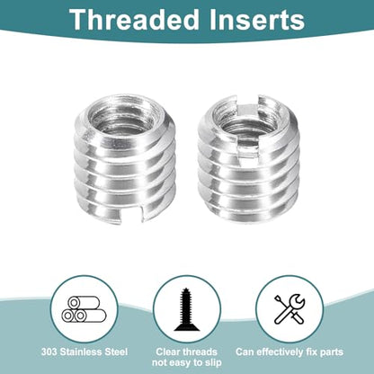 uxcell 10Pcs Threaded Inserts, M4-0.7x6 & M6-1x6 Stainless Steel 303 Screw Thread Sleeves Thread Repair Insert for Mechanical Equipment - size: M4-0.7x6 & M6-1x6mm