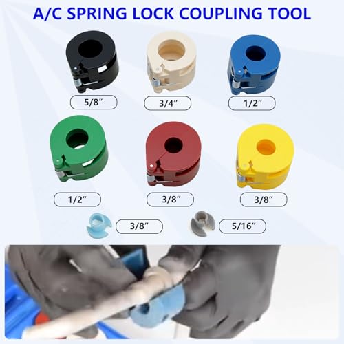 ZKTOOL 46Pcs Master Quick Disconnect Tool Set for GM Ford Chrysler, Fuel Line Disconnect Tool Kit for Automotive A/C Fuel & Transmission Systems, Fuel Line Removal and Separator Tool, Includes Gloves
