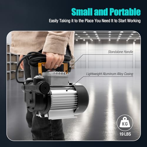 110V AC Motor Oil Fuel Fluid Extractor Electric Transfer Pump,60L/Min/15.75 Gpm 550W Self-priming Gear Electric Oil Transfer Pump