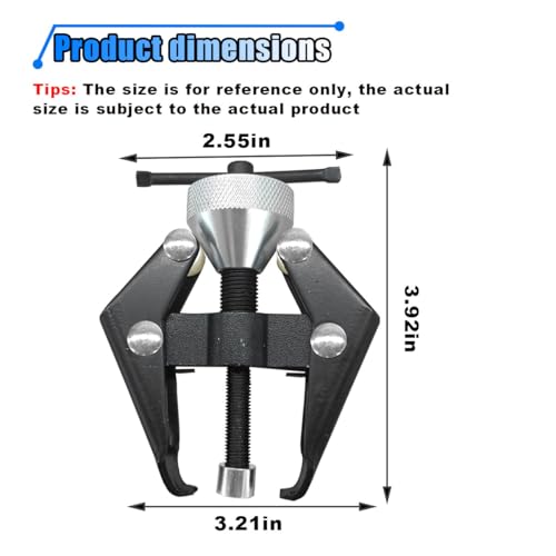 BDZMC Wiper Arm Removal Tool, 35-85mm Windshield Wiper Arm Puller Remove Tool, Heavy-Duty Adjustable Arm Bearing Remover Puller Tool, Battery Terminal and Wiper Arm Repair Tool - size: 3.21×3.92 inch